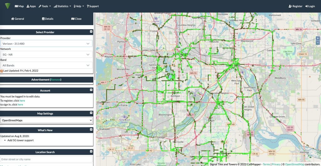 CellMapper of Minneapolis