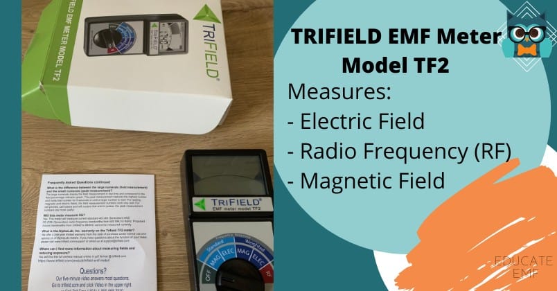 TRIFIELD EMF Meter Model TF2, box, and Manual
